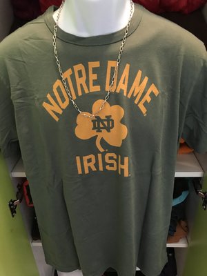 [G-Monster]Notre Name Irish 好戰愛爾蘭人正品大學橄欖球隊T 大學T 美式街頭潮流 四葉草 幸運草