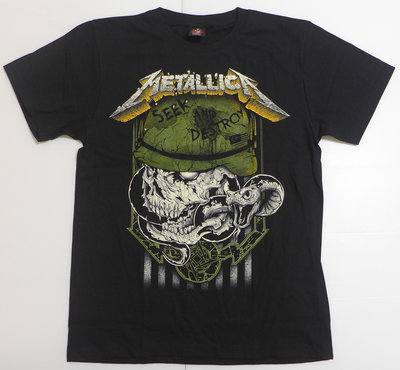 【Mr.17】Metallica ASIA TOUR 2013金屬製品樂團 骷髏頭 重金屬搖滾T恤團T短袖 (H891)