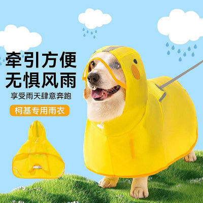 狗狗雨衣寵物防水中小型犬柯基泰迪比熊春夏季雨天防臟神器可牽引