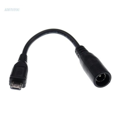 5.5 X 2.1mm DC 電源插頭母頭轉微型 USB 公頭充電器適配器電纜線,用於行車記錄儀數碼相機
