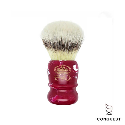 【 CONQUEST 】義大利 Omega EVO系列 E1889 shaving brush 高端刮鬍刷 石榴紅渲染