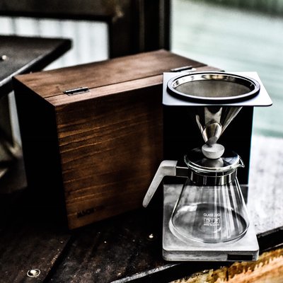 南美龐老爹咖啡 村宜 Driver J.S.工業4.1 咖啡濾杯組 清水模 金屬濾網 碳鋼烤漆架 實木箱收納 限量發行