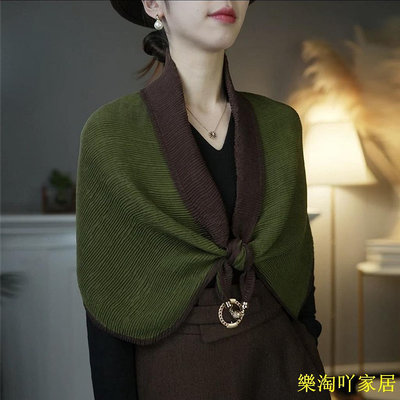 新中式圍巾2023新款氣質磁扣雙面雙色時尚百搭幸福棉保暖披肩圍脖【滿599免運】