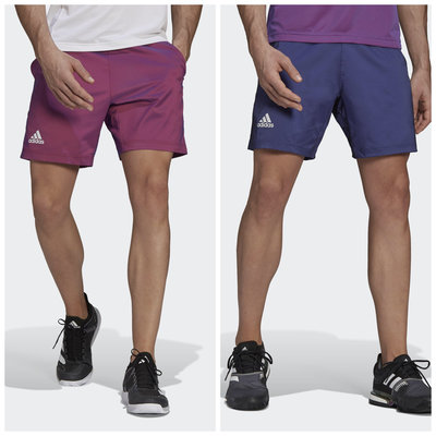 【豬豬老闆】ADIDAS PRIMEBLUE 吸濕排汗 網球 運動 短褲 男款 紅紫 GH7694 藍紫 GH7692