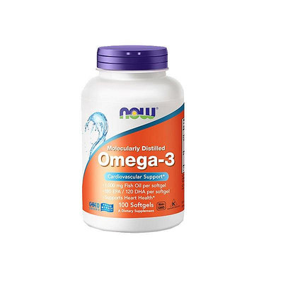 now美國進口諾奧omega-3深海魚油軟膠囊100粒