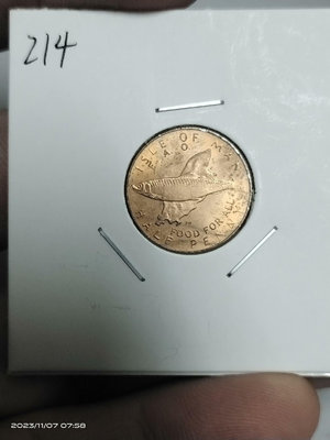【二手】 X3214 馬恩1981年半便士fao紀念幣極美品收藏級2056 錢幣 硬幣 紀念幣【明月軒】