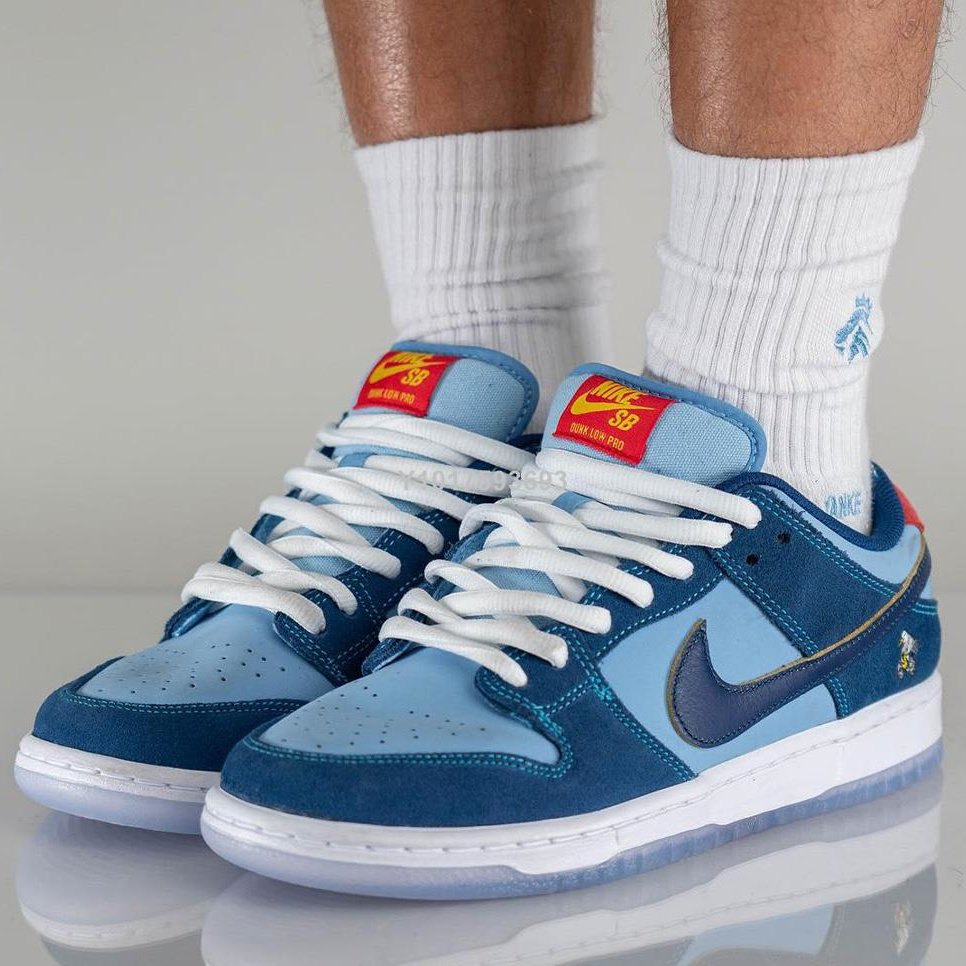 Why So Sad x Nike SB Dunk Low 深藍撞色麂皮低幫休閒百搭滑板鞋DX5549