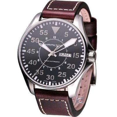 HAMILTON Khaki 航空飛行自動機械腕錶 H64715535
