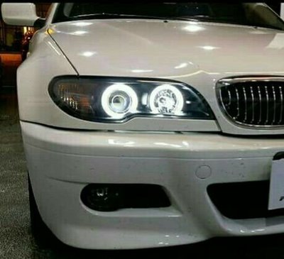 新店【阿勇的店】BMW E46  02~05後期 小改款 燈泡版有馬達款 2門 黑框光圈魚眼式大燈 E46 大燈