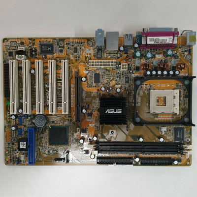 華碩 Asus P4P800S 主機板 【 Socket 478 / AGP 8X / DDR RAM】測試良品、附擋板