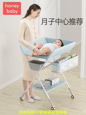 尿布台嬰兒台嬰兒床寶寶換尿布台面多功能可折疊撫觸洗澡