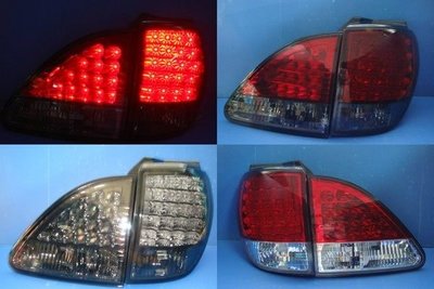 小亞車燈╠ 全新 超級 亮 凌志 LEXUS RX300 晶鑽 燻黑 紅黑 紅白 LED 尾燈 限量