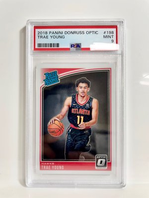 Trae Young #198 新人卡RC Optic Rated Rookie PSA9 鑑定卡