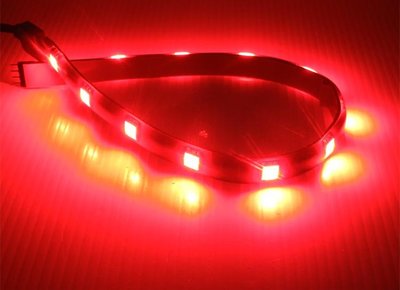回饋買家 台灣製造 紅光 31cm LED 三晶 5050 12P 軟燈條 氣氛 車底燈 日行燈 照明 LED軟燈條