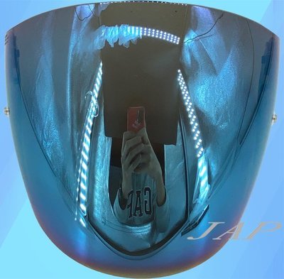 《JAP》OGK KABUTO ASAGI 專用電鍍五彩原廠鏡片  耐刮 抗UV  半罩帽 安全帽