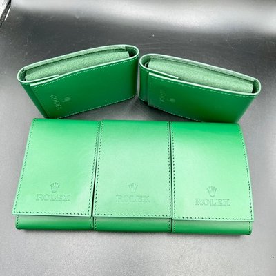 最新版 勞力士 綠色 LOGO字樣 方便攜帶式錶袋 手錶收納皮套袋 質感滿分