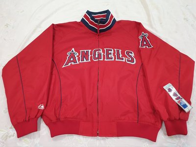 Majestic MLB Los Angeles Angels 大聯盟 天使隊 球員版 Pro 實戰 電繡 棒球外套