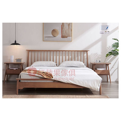 [紅蘋果傢俱] 實木家具 梣木系列 SMK-W11 床 床架 雙人床 實木床架 梣木床架 全實木 臥房