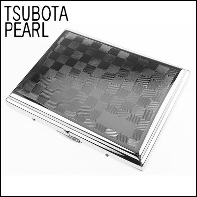 ☆哈洛德小舖☆【Pearl 珍珠】日本進口~高質感Casual metal煙盒(16支入格紋款) NO.1-90453-81