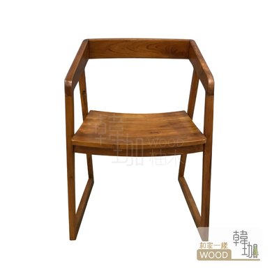 ［韓珈柚木wood]  柚木大方框餐椅 日式餐椅 咖啡廳椅 書房椅 洽談椅 餐桌用椅 印尼柚木實木家具