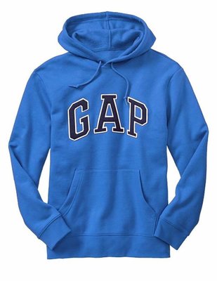 【清倉】GAP 男款 logo 帽T 薄刷毛 長袖連帽T恤 藍色 S號 ~現貨在台