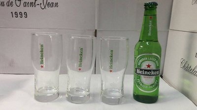 玻璃杯~就是要海尼根~~`海尼根限量~全新海尼根造型啤酒杯(2入)