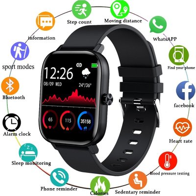 現貨手錶腕錶LIGE利格跨境爆款男女通用智能手錶防水腕錶智能穿戴健康檢測手錶