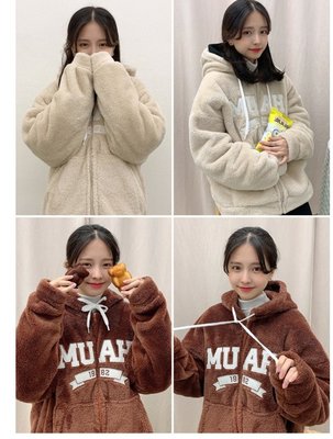 【Luxury】MUAHMUAH 2020新款外套 絨毛 熊寶寶 QQ毛  米白 灰 棕 深藍 多款 韓國代購 冬天
