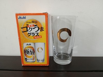 (日本生活用品)Asahi 朝日啤酒嗆金玻璃啤酒杯(A892)