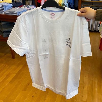【Japan潮牌館】Brooks Brothers/布克兄弟夏季純色T恤白色寬松版短袖打底衫男