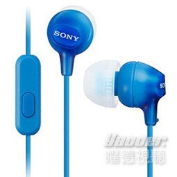 【曜德】SONY MDR-EX15AP 藍色 支援智慧型手機接聽通話☆送收納盒☆公司貨保固一年☆滿千免運