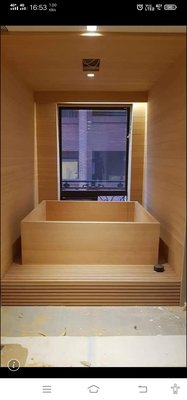 100%台灣檜木浴室地板牆壁檜木桶整體設計規劃丈量施工