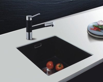 FUO衛浴精品: 花崗石 經典黑色廚房用水槽(AM440)特價2組! 適合吧台,廚房用,設計師最愛!