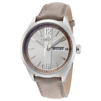HAMILTON BROADWAY H43311915 漢米爾頓 手錶 40mm 銀色面盤 灰色皮錶帶 男錶女錶