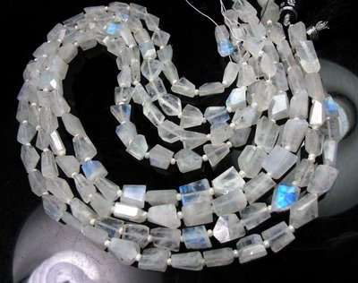 【天然寶石DIY串珠材料-超值組】特A級月光石原礦隨形寶石珠串材料組限量款