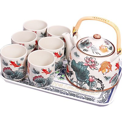 景德鎮大號茶壺茶具套裝青花瓷功夫茶具茶盤整套家用茶杯套裝特價