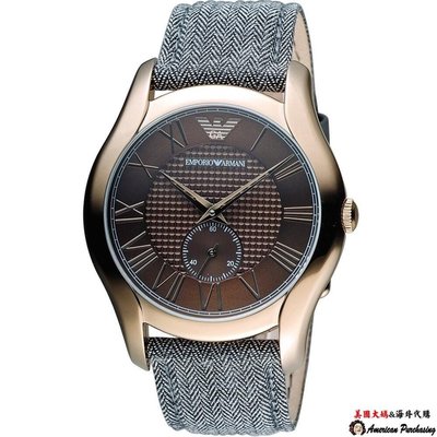 潮牌 EMPORIO ARMANI 亞曼尼手錶 AR1985 復古立體羅馬刻度腕錶 手錶 海外代購-雙喜生活館