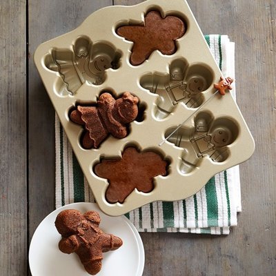 美國Nordic Ware姜餅人Gingerbread迷你小磅蛋糕六連烘焙模具