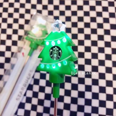 韓國 2018 Starbucks 星巴克 聖誕節 聖誕樹 LED 攪拌棒