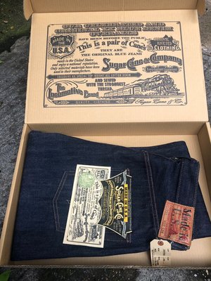 精選男裝 Sugar cane 1955盒裝美產原色赤耳牛仔褲 LVC FREEWHEELERS 現貨