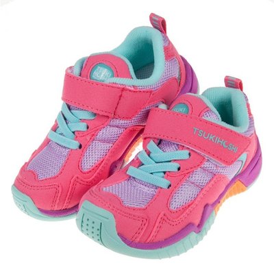 童鞋(15~21公分)日本TSUKIHOSHI桃粉色兒童機能透氣運動鞋I9P5A1G