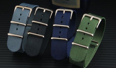 DW timex可用 18mm超值優質帆布NATO zulu G10時尚軍錶錶帶＋玫瑰金扣