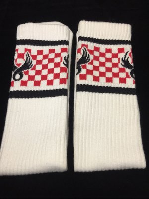 全新正品 Remix 11" wing logo socks 超稀有 絕版品 白 襪子 長筒 中筒 嘻哈 棋盤 滑板