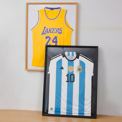 球衣相框裝裱掛墻籃球衣 足球球衣收藏展示實木畫框