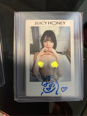 1/1 石川澪 「愛心」露點拍立得簽名卡 Juicy Honey #22