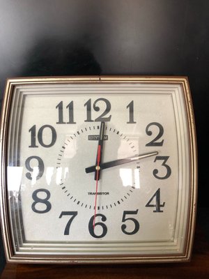 『華山堂』早期日本骨董桌鐘 70年代 RHYTHM 日本麗聲 正常使用 裝電池 古董鐘