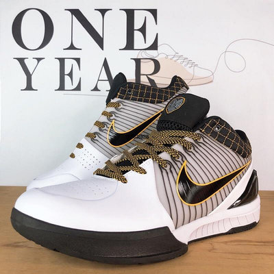 【正品】ONE YEAR_ Nike Zoom KOBE 4 Protro 白 黑 黃 籃球 AV63