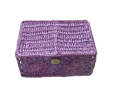 特價收納! 紫色 粗 編織籃 藤編籃 收納盒 整理盒 收藏盒 架子 萬用架 萬用盒 Q-009