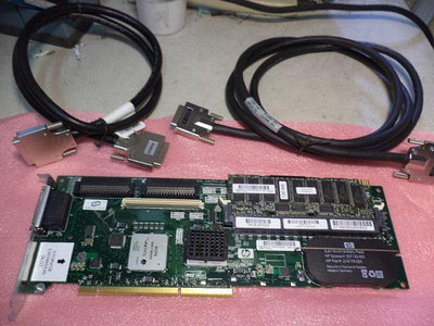 【電腦零件補給站】HP Smart Array 6400 雙通道 SCSI RAID 控制卡 - 309520-001 附傳輸線
