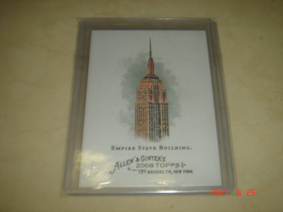 美國職棒 帝國大廈 Empire State Building 2008 Topps Allen & Ginter 員卡